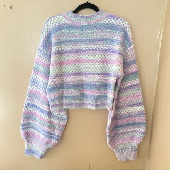 For Love and Lemons Kara Sweater Lavender pink Ombre fuzzy pullover top XL 1X - Picture 9 of 12